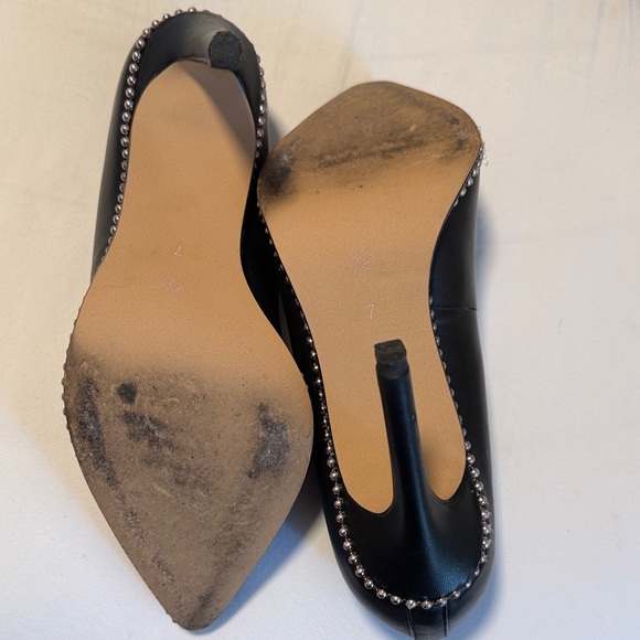 BCBGeneration Black Pointed Stiletto Pump with Silver Stud Trim - Picture 8 of 9